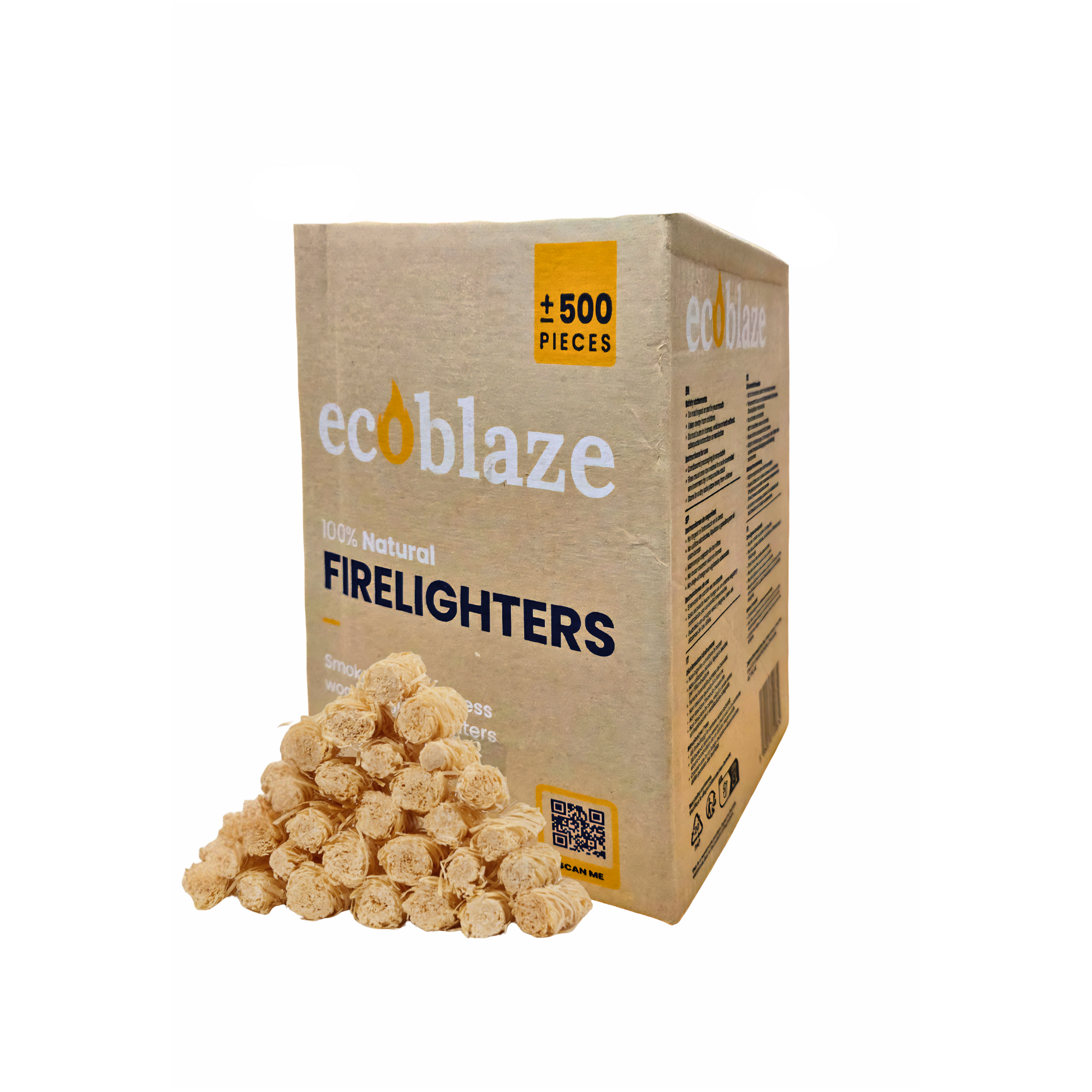 Ecoblaze Natural Firelighters – Bulk 500 & 1000 Box